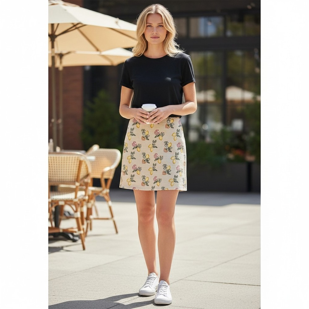 ANN TAYLOR Loft Skirt Lemons Skirt ‎ 6